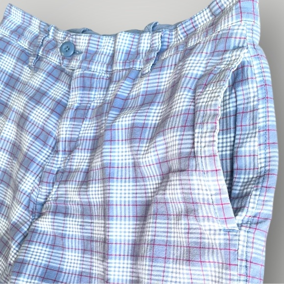 Reversible Men's Blue Plaid Shorts - Picture 9 of 16
